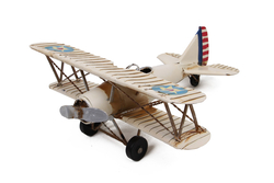 DDekoratif Metal Çift Kanatlı Uçak Modeli - 3