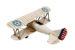 DDekoratif Metal Çift Kanatlı Uçak Modeli - 2