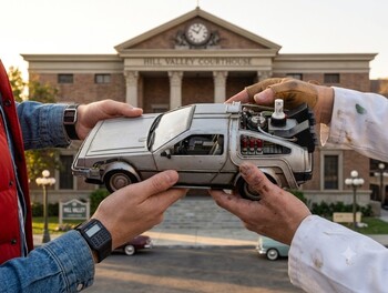 DeLorean Dmc-12 Metal Araba - Thumbnail