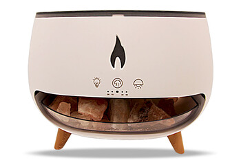  - Doğal Kaya Tuzu Terapi Lambası & Alev Efektli Aroma Diffuser