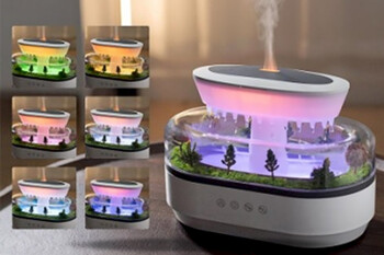 Minyatür Bahçe Tasarımlı Ultrasonik Aroma Diffuser & Hava Nemlendirici - Thumbnail