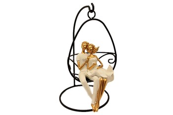 Romantik Salıncakta Çift Figürü - Thumbnail