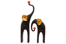 Elephant with Ball İkili Abstract Figür - 1