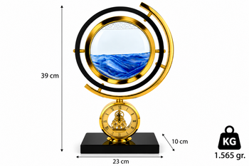 Antiq Design - Gold Dekoratif Kum Sanatı ve Masa Saati (1)
