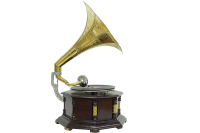 Gramofon Sekizgen Köşeleri Bronz İşli 533 - Thumbnail