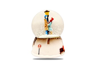  - Romantik Sokak Lambası Kar Küresi Işıklı