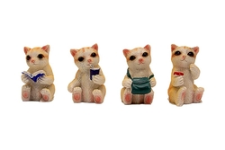 Öğrenci Sevimli Kedi Biblo Seti - 1