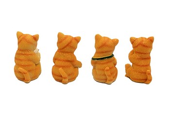 Öğrenci Sevimli Kedi Biblo Seti - Thumbnail