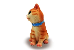 Dekoratif Mavi Tasma Detaylı Kedi Biblo - 2