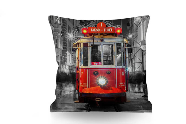 Kırlent Taksim Temalı Çift Taraflı  - 1