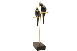 Parrot on Wire İkili Polyester Kaideli Figür - 5