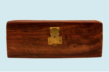  - El Oyma Yaprak Motifli Ahşap Takı Kutusu