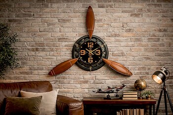 Pervane Tasarımlı Dekoratif Duvar Saati - Thumbnail