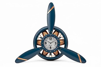  - Uçak Pervanesi Tasarımlı Dekoratif Duvar Saati