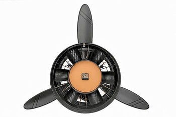 Uçak Pervanesi Tasarımlı Dekoratif Duvar Saati - Thumbnail