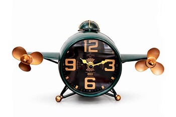  - Retro Uçak Tasarımlı Dekoratif Masa Saati 