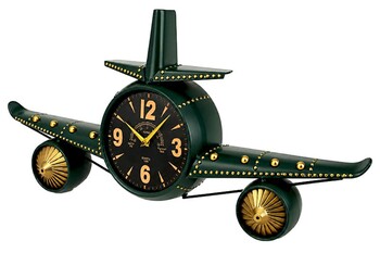  - Aviator Retro-Endüstriyel Uçak Formlu Dekoratif Duvar Saati (1)