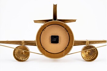 Aviator Retro-Endüstriyel Uçak Formlu Dekoratif Duvar Saati - Thumbnail