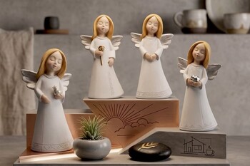 4'lü Set Dekoratif Melek Biblo – Huzur Serisi - Thumbnail