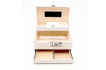 Şifreli Çok Katlı Deri Takı ve Aksesuar Kutusu - Thumbnail