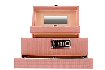 Şifreli Çok Katlı Deri Takı ve Aksesuar Kutusu - Thumbnail