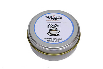 Soya Wax Mum Kokulu Tenekede Coffee - Thumbnail