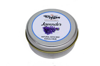 Soya Wax Mum Kokulu Tenekede Lavender - Thumbnail