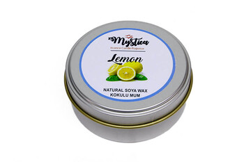 Soya Wax Mum Kokulu Tenekede Lemon - Thumbnail