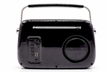  - Retro Tasarımlı Bluetooth FM Radyo Siyah (1)