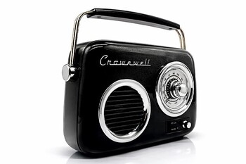 Retro Tasarımlı Bluetooth FM Radyo Siyah - Thumbnail