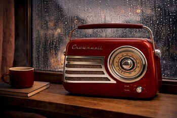 Retro Tasarımlı Bluetooth FM Radyo Kırmızı - Thumbnail