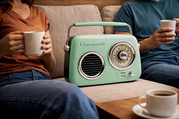 Retro Tasarımlı Bluetooth FM Radyo Mint Yeşil - Thumbnail