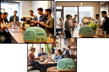 Crownwell Taşınabilir Bluetooth Retro Radyo Arizona Serisi / Blue - Thumbnail