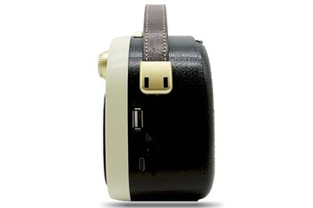 Crownwell Taşınabilir Bluetooth Retro Radyo Arizona Serisi Krem - Thumbnail