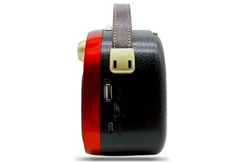 Crownwell Taşınabilir Bluetooth Retro Radyo Arizona Serisi (Metalik Kırmızı) - Thumbnail