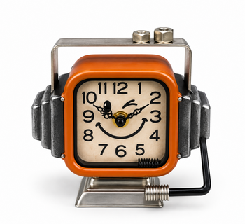 Antiq Design - Klasik Retro Turuncu Masaüstü Saat