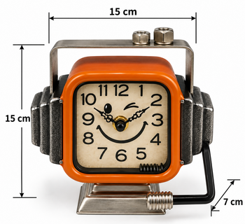 Antiq Design - Klasik Retro Turuncu Masaüstü Saat (1)