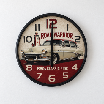  Retro Vintage 40 cm Ahşap Duvar Saati - Thumbnail