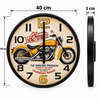 Antiq Design - Retro Vintage 40 cm Ahşap Duvar Saati (1)