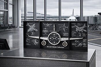 Aircraft Model Collection – Duvar Saati & Dekoratif Metal Uçak Pano 3 lü - Thumbnail