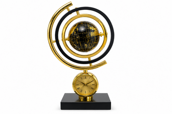Antiq Design - Gold Küreli Dekoratif Masa Saati
