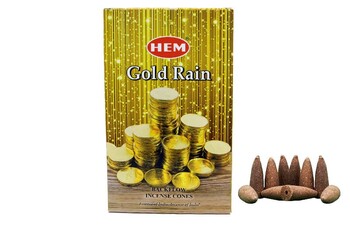 Hem - Gold Rain Back Flow Konik Tütsü 10'lu.