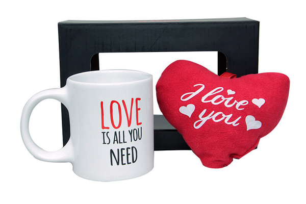Stres Kupa Peluş Kalp Valentine's Day - 2