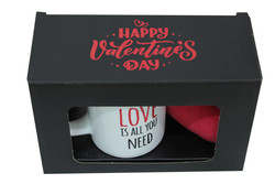 Stres Kupa Peluş Kalp Valentine's Day - Thumbnail