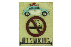Mnk - Tabela No Smoking Nostaljik Araba Figürlü 