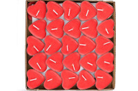 Tealight Simli Mum Kalp Şeklinde 50'li Paket - Thumbnail