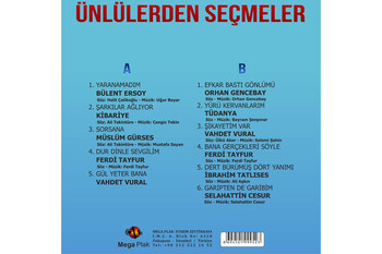 Ünlülerden Seçmeler Çeşitli Sanatçılar 33 Lp - Thumbnail