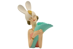 Bunny Bloom Mask Vazo Figürü - 1
