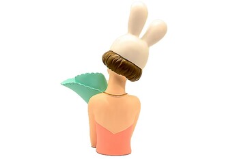 Bunny Bloom Mask Vazo Figürü - Thumbnail
