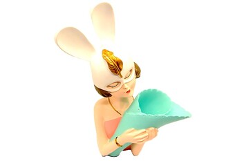 Bunny Bloom Mask Vazo Figürü - Thumbnail